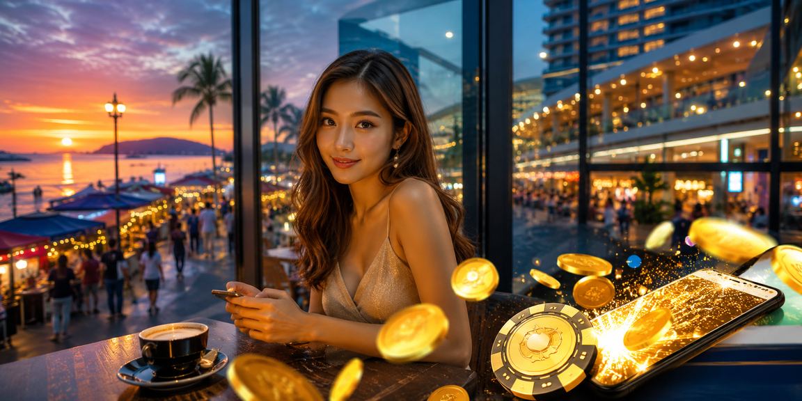 Pemain menggunakan telefon mudah alih untuk bermain baccarat di Kota Kinabalu